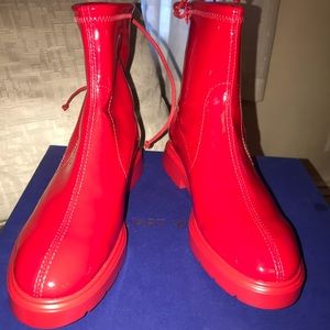 Benita Flat Lugg Vinyl Boots